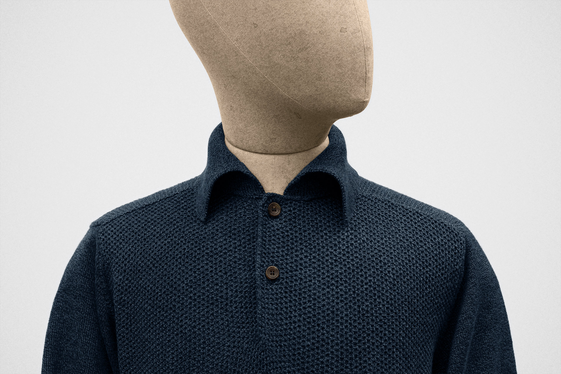 Polo shirt in ring-spun cotton in admiral blue — S.E.H Kelly